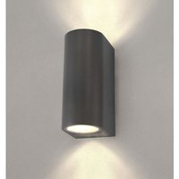 LED-Außenwandleuchte Sandgrau/Anthrazit Rund Double Face 2x GU10 Oben und Unten Wandleuchte Einstellbarer Abstrahlwinkel IP54 - Lycxames von LYCXAMES