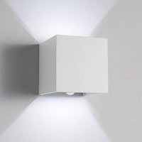 Lycxames - LED-Wandleuchte mit Bewegungssensor, 6 w Wandleuchte, 6000 k weißes Licht, automatisches Ein-/Ausschalten, Außen-/Innenwandleuchte für von LYCXAMES