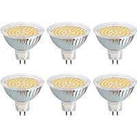 Lycxames - Leuchtmittel GU5.3 12V 3W warmweiß 3000K, 120 Grad, 500lm, GU5.3 35W 50W Halogen Ersatz, 50mm ac dc 12V MR16 LED-Einbaustrahler Kaltweiss von LYCXAMES