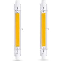 Leuchtmittel R7S led 118mm kaltweiß 6000K, R7S 10W cob led Ersetzt, Nicht dimmbar, led Stablampe 118mm Slim für Deckenfluter Stehlampe, 2 Stück von LYCXAMES