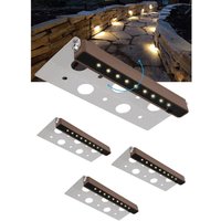 Lycxames - Lighting 4 Pack 7' 2.5W led Hardscape Lighting Wandeinbauleuchten, IP68 Wasserdicht 12V-36V Niederspannung ac/dc Warmweiß 2700K Hardscape von LYCXAMES