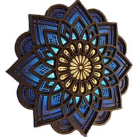 Mandala-Yoga-Raum-LED-Nachtlicht, kreatives Traum-Traum-Booden-Mandala-Aufhängen, Mandala-Nachtlicht, Acryl-Wandbehang, geschnitzte mehrschichtige von LYCXAMES