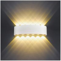 Lycxames - Moderne weiße Innen-LED-Wandleuchte 12 w, IP65 wasserdichte Aluminium-Außenwandleuchte, vertikale Beleuchtung für Wohnzimmer, von LYCXAMES