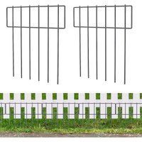 Packung mit 10 dekorativen Tier-Gartenzäunen, 42 cm (h) x 33 cm (b), rostfreier Metalldraht-Gartenzaun, Gartenzaun für Hunde, Kaninchen, Pfähle für von LYCXAMES