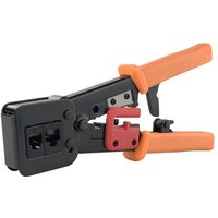 RJ45-Crimpzange für RJ11/RJ12-Netzwerk- und Telefonkabel – 3-in-1-modulare Telekommunikations-Crimpzange, Netzwerkkabelzange, Ratschencrimper für von LYCXAMES