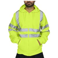 Reflektierendes Kapuzenpullover mit Reißverschluss, Herren-Winter für gut sichtbare Arbeitskleidung (Grün, xl) - Lycxames von LYCXAMES