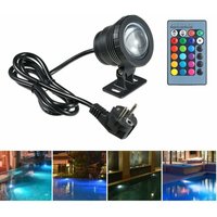 Schwimmbadleuchte, 10 w, mit Fernbedienung, 4 RGBW-Modi, IP65, 85–265 v, LED-Spot, Aquarium, Unterwasserlampe, Tauchbeleuchtung, Projektor, von LYCXAMES