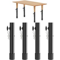 Set mit 4 Tischbeinverlängerungen für Klapptische, klappbare Tischbeinverlängerungen, sehr langlebige klappbare Tischbeinerhöhungen aus Stahl (20 mm) von LYCXAMES