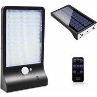 Lycxames - Solarleuchte für den Außenbereich, 48 LEDs, Bewegungsmelder, dimmbar mit kabelloser Fernbedienung, wasserdichte Solarlampe für Tür, Flur, von LYCXAMES
