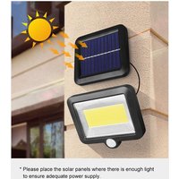 Solarleuchte für den Außenbereich mit Bewegungsmelder, 100 LEDs, 120° wasserdicht, IP65, Solar-Gartenleuchte mit 5 m Kabel - Lycxames von LYCXAMES