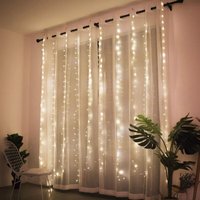 Vorhang-Lichterkette, 3 x 3 m, 300 LEDs, 8 Beleuchtungsmodi, USB-Fernbedienung, Vorhang-Lichter, Fensterdekoration, Innenbereich für Weihnachten, von LYCXAMES