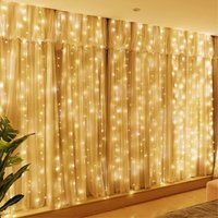 Vorhang-Lichterkette, 300 LED-Lichterketten, 3 m x 3 m, 8 Beleuchtungsmodi, Niederspannung 31 v, Fensterdekoration, Weihnachten, Hochzeit, von LYCXAMES