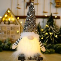 Weihnachten Wichtel mit Licht Weihnachtsdeko Weihnachtszwerg Plüsch H30cm Wichtel Figuren Weihnachtspailletten mit led Weihnachten Figur Herbsternte von LYCXAMES