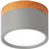 Lycxames - led Deckenleuchte Aufputz Warmweiß Aluminium grau Matt 7W 220V Ø110mm Aufbauleuchte Deckenlampe 3000K Aufbaustrahler Strahler Wohnzimmer von LYCXAMES