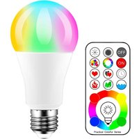 Lycxames - led Farbige Leuchtmittel,70W äquivalente, RGBW--Weiß Lampe Edison Farbige Leuchtmitte Farbwechsel Lampen - 120 Farben rgbw - 10 Watt E27 von LYCXAMES