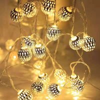 Marokkanische Lampe, LED-Lichtgirlande, Weihnachtsdekoration, Innenlichtgirlande, 1,5 Meter 10 warmweiße led- Dekoration von LYCXAMES