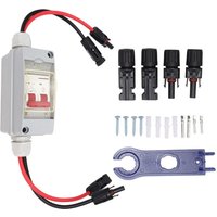 Lycxames - Mini-Leistungsschalter, mcb 2P dc 500 v 32 a PV-System DC-Trennschalter Solar-PV-System-Isolator mit IP65-Verteilerkasten (mit Kabel und von LYCXAMES