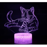 Nachtlicht Katze 3D LED Optische Täuschungslampe Nachtlicht Kinder Nachttisch Schreibtischlampe Geschenke für Mädchen Jungen 16 Farben mit Nachtlicht Katze 3D LED Optische Täuschungslampe Nachtlicht Kinder Nachttisch Schreibtischlampe Geschenke für Mädchen Jungen 16 Farben mit von LYCXAMES