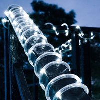 Ruban lumineux solaire 12 m, 100 LEDs, wasserdichte Seil-Lichterkette für den Außenbereich, Rohrseil-Lichterkette für Weihnachten, Garten, Hof, Weg, von LYCXAMES