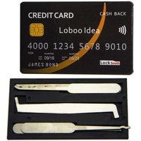 Schloss- und Riegelwartung Lockpicking Tool Kit mit Kreditkarte – Schlosserwerkzeuge für die Ausbildung – für Anfänger – schwarz von LYCXAMES
