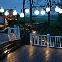 Lycxames - Solar-Gartenleuchten für den Außenbereich, 50 LEDs, 8 Modi, Innen-/Außen-Solarleuchten für Garten, Terrasse, Hof, Zuhause, Party, von LYCXAMES