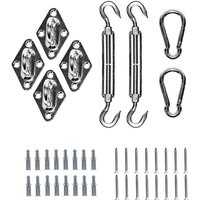 Sonnensegel-Befestigungsset – Hardware-Befestigungszubehör-Set aus Edelstahl 304 für Sonnensegel, dreieckiges Sonnensegel, quadratisch - Lycxames von LYCXAMES