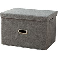 Stapelbare, faltbare Aufbewahrungsbox für Kleidung mit Deckel und Griffen, waschbare Organizer-Behälter, Schlafzimmer-Aufbewahrungsbox aus Stoff (50 von LYCXAMES