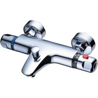 Lycxames - Thermostatische Duscharmatur, Chrom, moderne Badewanne, Einhand-Duscharmatur, verbrühungshemmende, freiliegende Thermostat-Dusche mit von LYCXAMES