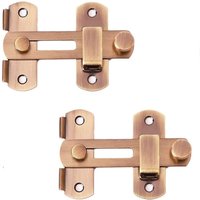 Lycxames - Türriegel, 4Stück Latch Gate Latches Sicherheitstürschloss mit Sicherheitspaket Loch, Edelstahl gebürstet für Tor,Fenster, von LYCXAMES