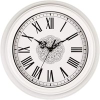 Wanduhr, 30 cm, römische Ziffern, Küchenuhr mit großem Zifferblatt, klassischer europäischer Stil, Weiß - Lycxames von LYCXAMES