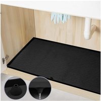 Waschbeckenmatte, 87cm x 56cm Dickes Flexibles Silikon für Küche wasserdichte Tropfschale Katzennapf und Hundenapf mit einzigartigem Abflussloch für von LYCXAMES