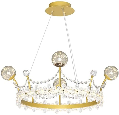 LYDSB 23,6" Gold Kristall Blumen Kronleuchter mit String Filament Glaskugel Prinzessin Krone Kronleuchter für Mädchen Schlafzimmer Dimmbare LED Deckenpendelleuchte für Kinderzimmer Esszi LYDSB 23,6" Gold Kristall Blumen Kronleuchter mit String Filament Glaskugel Prinzessin Krone Kronleuchter für Mädchen Schlafzimmer Dimmbare LED Deckenpendelleuchte für Kinderzimmer Esszi von LYDSB