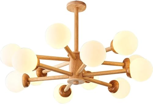 LYDSB 6 Lichter Milchglas Holz Kronleuchter Sputnik Bauernhaus Rustikale Deckenleuchte Halbbündige Montage Mid Century Modern Deckenleuchter Für Kücheninsel Schlafzimmer Esstisch Wohnzi LYDSB 6 Lichter Milchglas Holz Kronleuchter Sputnik Bauernhaus Rustikale Deckenleuchte Halbbündige Montage Mid Century Modern Deckenleuchter Für Kücheninsel Schlafzimmer Esstisch Wohnzi von LYDSB