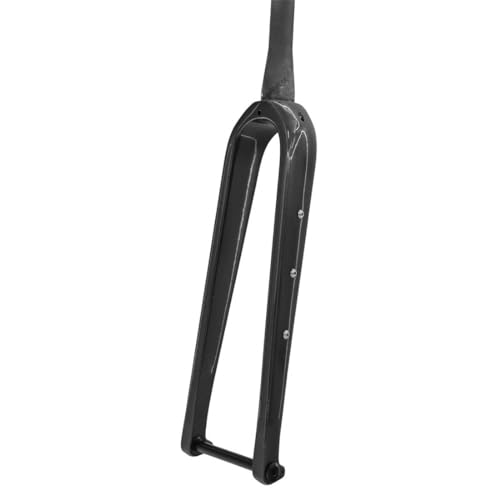 LYDSB Carbon-Rennrad-Starrgabel 700C Gravel-Gabel Steckachse 12x100mm Scheibenbremse Fahrradgabel 1-1/8 Gerade/Konische Rohr-Vorderradgabel mit Wasserflaschenhalterloch (Farbe: Glänzend von LYDSB