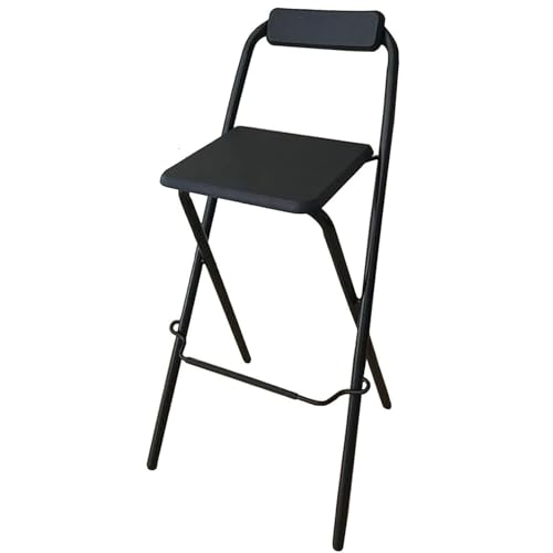 LYDSB Klappbarer Barhocker aus Holz mit Rückenlehne und Fußstütze – tragbarer Hochstuhl für Bars, Restaurants und Küchen, Sitzhöhe 70 cm von LYDSB