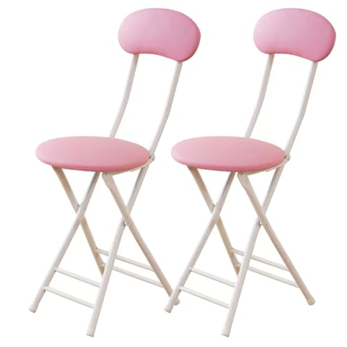 LYDSB Klappbarer Barhocker mit Rückenlehne für Erwachsene und gepolsterter Stuhl in Thekenhöhe für Kücheninseln, Gitarrenläden und Cafés, stabiles Design, Sitzfläche 47 cm, 2 Stück von LYDSB