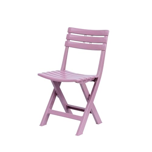 LYDSB Lilafarbener, klappbarer Barhocker aus Kunststoff mit Rückenlehne – klappbar für Erwachsene, Tragkraft 100 kg, für die Verwendung in Küche und Außenbereich, Sitzhöhe 45 cm von LYDSB