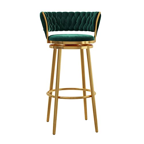 LYDSB Moderne Barhocker Drehstuhl 2er Set mit gewebter Rückenlehne für Küche Café Esszimmerstühle Höhe 25,6 Zoll Double Comfort Grün 1 Stück LYDSB Moderne Barhocker Drehstuhl 2er Set mit gewebter Rückenlehne für Küche Café Esszimmerstühle Höhe 25,6 Zoll Double Comfort Grün 1 Stück von LYDSB