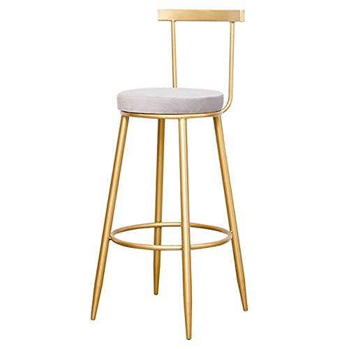 LYDSB Moderne graue Barhocker mit Rückenlehne – Bequeme Esszimmerstühle für das Café zu Hause und den Balkon. Stilvolle goldene Beine. 75 cm Sitzhöhe, perfekt für jeden Raum. LYDSB Moderne graue Barhocker mit Rückenlehne – Bequeme Esszimmerstühle für das Café zu Hause und den Balkon. Stilvolle goldene Beine. 75 cm Sitzhöhe, perfekt für jeden Raum. von LYDSB