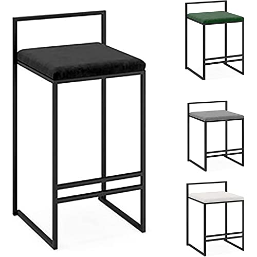 LYDSB Moderner Barhocker aus Samt mit Rückenlehne, stilvoller Hochstuhl für die Küchentheke oder das Esszimmer, bequemer gepolsterter Sitz, perfekte Heimdekoration und Unterhaltung, 1 St LYDSB Moderner Barhocker aus Samt mit Rückenlehne, stilvoller Hochstuhl für die Küchentheke oder das Esszimmer, bequemer gepolsterter Sitz, perfekte Heimdekoration und Unterhaltung, 1 St von LYDSB