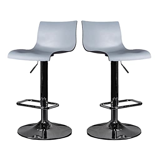 LYDSB Set mit 2 PP-Barhockern mit 360° drehbaren Drehstühlen für Theke, Küche und Zuhause, ergonomisches Design, stromlinienförmige, hohe Barhocker (in 5 Farben erhältlich) von LYDSB
