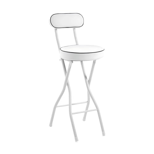 LYDSB Tragbarer, gepolsterter, klappbarer Barhocker mit Rückenlehne – klappbarer Stuhl in Thekenhöhe für Schlafsäle, Küchen und Gärten, Sitzbreite 60 cm LYDSB Tragbarer, gepolsterter, klappbarer Barhocker mit Rückenlehne – klappbarer Stuhl in Thekenhöhe für Schlafsäle, Küchen und Gärten, Sitzbreite 60 cm von LYDSB