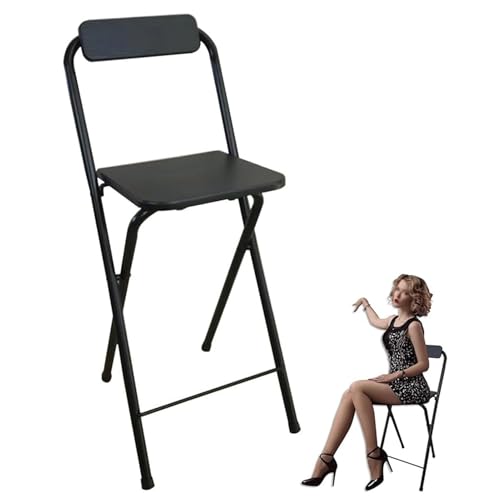 LYDSB Tragbarer, klappbarer Barhocker mit Rückenlehne und Fußstütze – Hoher Stuhl für Camping im Freien, Küchen und Geschäfte, stabiles Design, Sitzhöhe 50 cm LYDSB Tragbarer, klappbarer Barhocker mit Rückenlehne und Fußstütze – Hoher Stuhl für Camping im Freien, Küchen und Geschäfte, stabiles Design, Sitzhöhe 50 cm von LYDSB