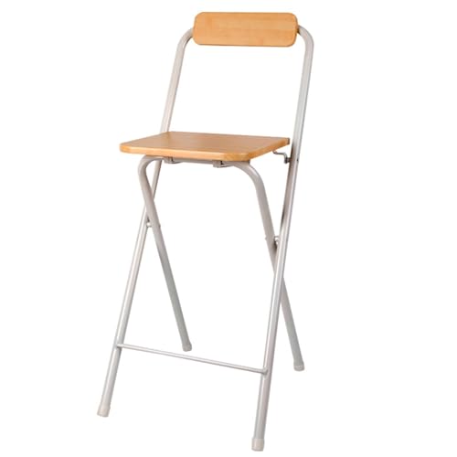 LYDSB Tragbarer, klappbarer Barhocker mit Rückenlehne und klappbarem Hochstuhl für Erwachsene für Küchen, Esszimmer und Gärten, Sitzhöhe 70 cm von LYDSB