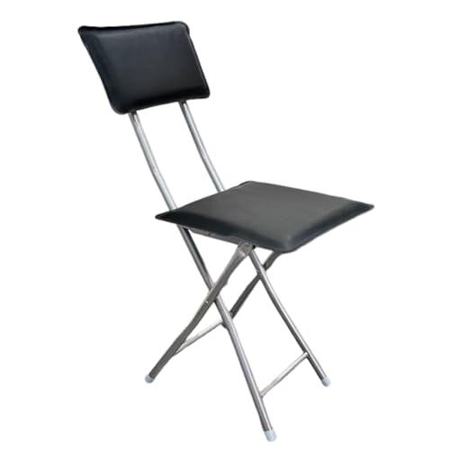 LYDSB Tragbarer, quadratischer, gepolsterter, klappbarer Barhocker mit Rückenlehne – für Büros und Küchen, Robustes Design, Sitzhöhe 47 cm von LYDSB