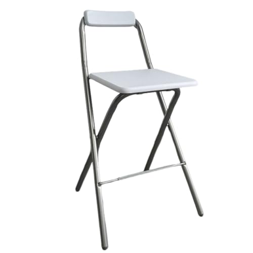 LYDSB Tragbarer, zusammenklappbarer Barhocker aus silbernem Rohrholz mit Rückenlehne und Fußstütze – für Campingläden im Freien, Sitzhöhe 75 cm LYDSB Tragbarer, zusammenklappbarer Barhocker aus silbernem Rohrholz mit Rückenlehne und Fußstütze – für Campingläden im Freien, Sitzhöhe 75 cm von LYDSB