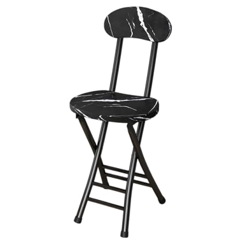 LYDSB Tragbarer Klapphocker aus schwarzer Eiche mit Rückenlehne und Küchenbar für Esszimmer, Theken und Schlafsäle, zusammenklappbares stabiles Design, Sitzhöhe 47 cm LYDSB Tragbarer Klapphocker aus schwarzer Eiche mit Rückenlehne und Küchenbar für Esszimmer, Theken und Schlafsäle, zusammenklappbares stabiles Design, Sitzhöhe 47 cm von LYDSB
