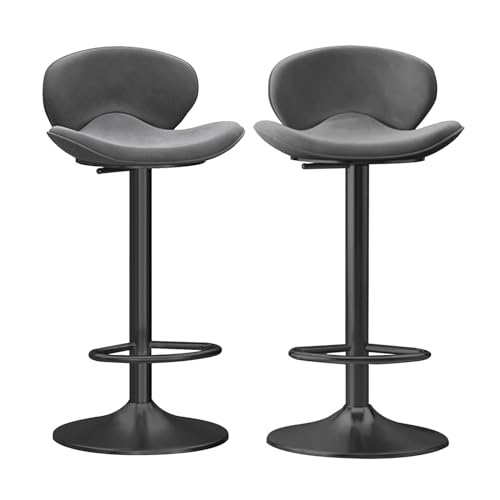 LYDSB Verstellbare, drehbare Barhocker, 2er-Set, Thekenhocker aus Samt mit niedriger Rückenlehne, gepolsterte Küchen-/Esszimmerstühle, Moderne Barhocker für Kücheninseln, Cafés und Pubs LYDSB Verstellbare, drehbare Barhocker, 2er-Set, Thekenhocker aus Samt mit niedriger Rückenlehne, gepolsterte Küchen-/Esszimmerstühle, Moderne Barhocker für Kücheninseln, Cafés und Pubs von LYDSB