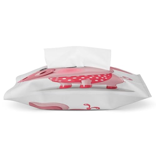 Hochzeits-Tücherbox, Schweinchen-Druck, Mehrzweck-Tücherabdeckung, Reise-Weihnachts-Tücherpackung, flache Taschentuch-Packung von LYDSKGEQ