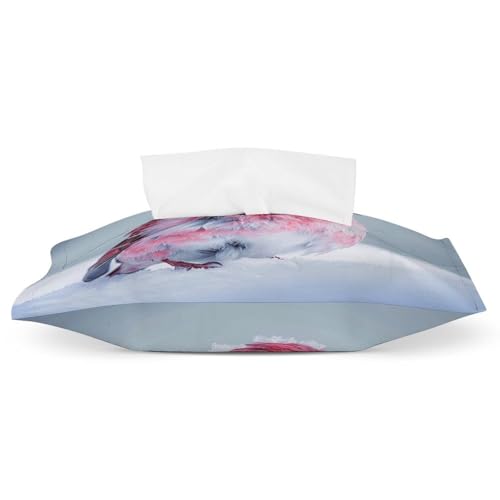Hochzeits-Tücherbox, bedeckt mit Frost-Druck, Mehrzweck-Tücherabdeckung, Reise-Weihnachts-Tücherpackung, flaches Taschentuch-Set von LYDSKGEQ